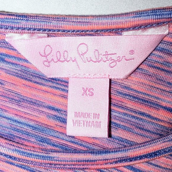 Lilly Pulitzer | Cove Flamingo Pink Space Dye Active Fit & Flare Mini Dress | XS - Picture 6 of 14